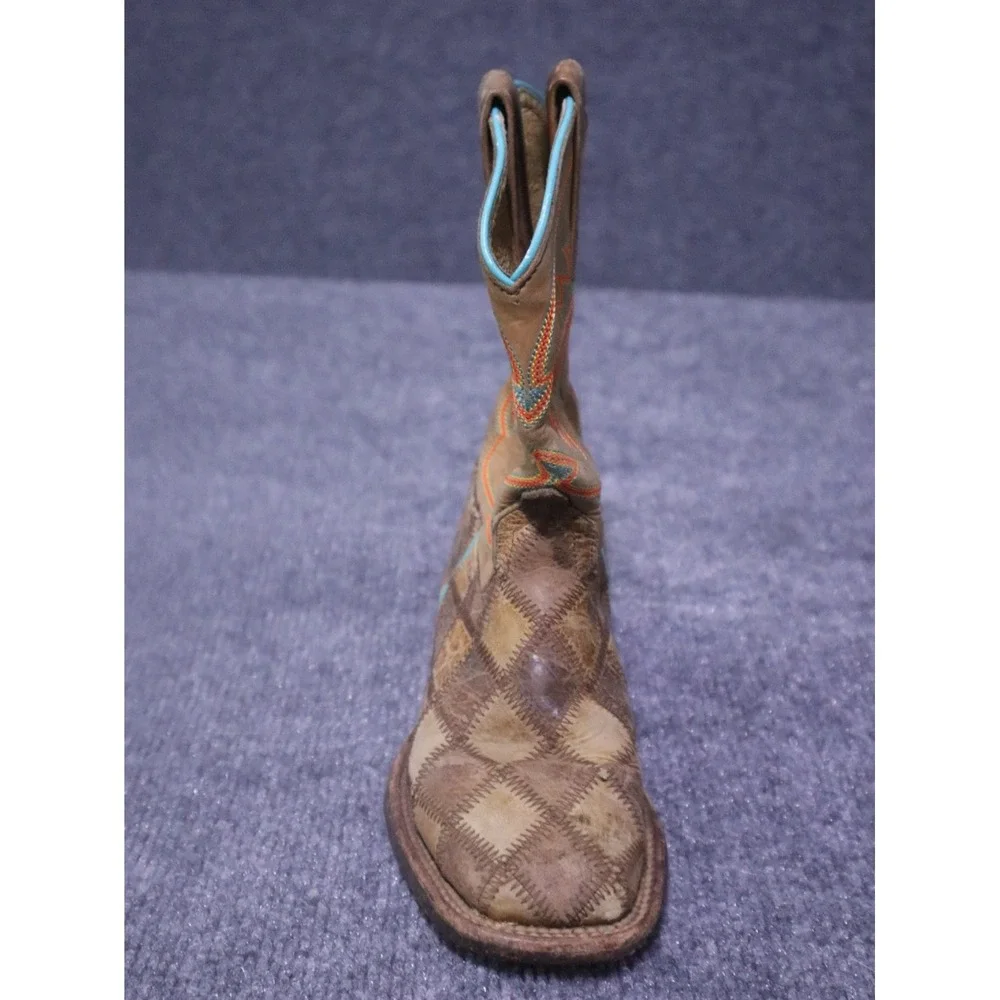 Horse Power Boots Anderson Bean Kids 13  Patchwork Leather HP 1053 Square‎ Toe